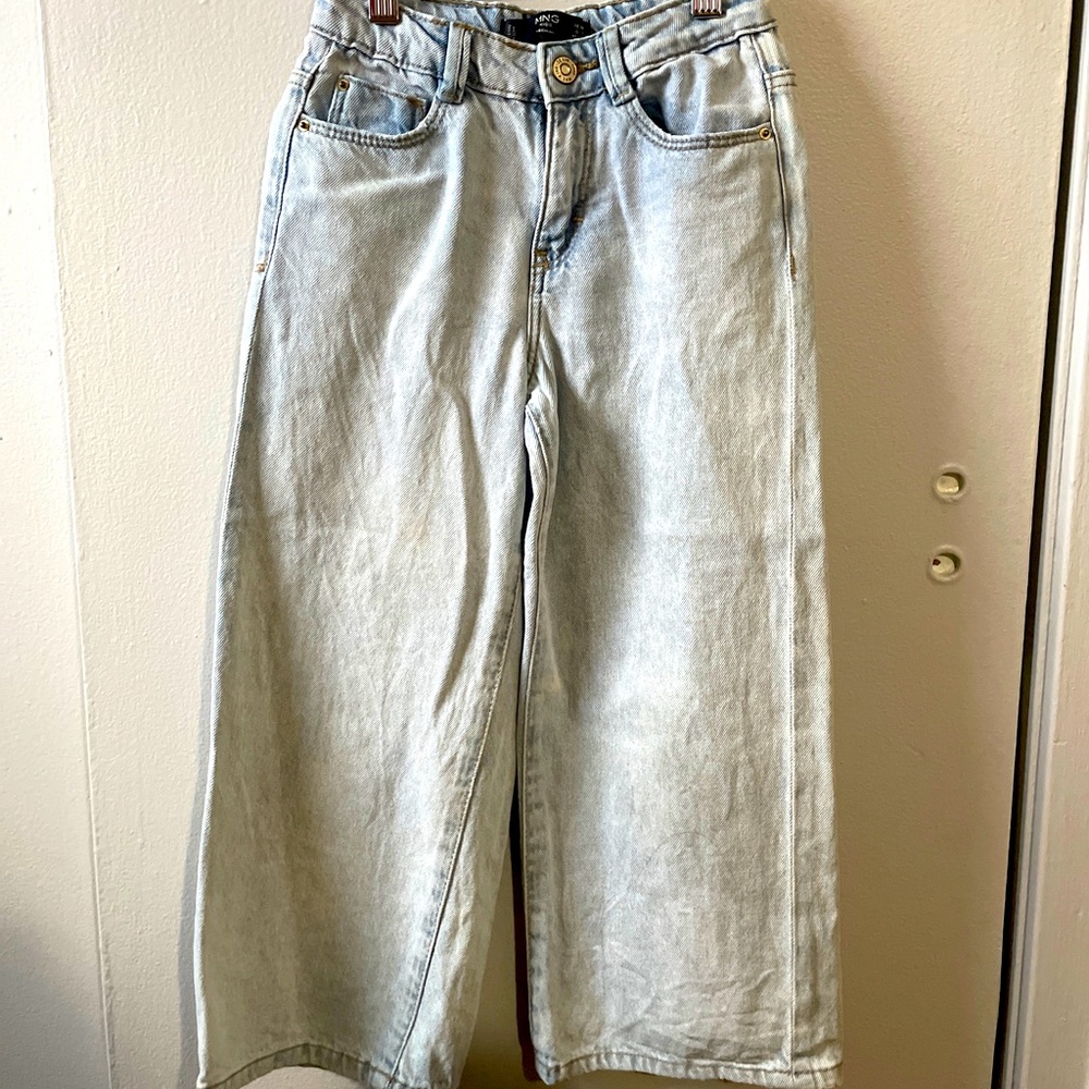 Mango Kids Girls Wide-leg Jeans Size 6-7
